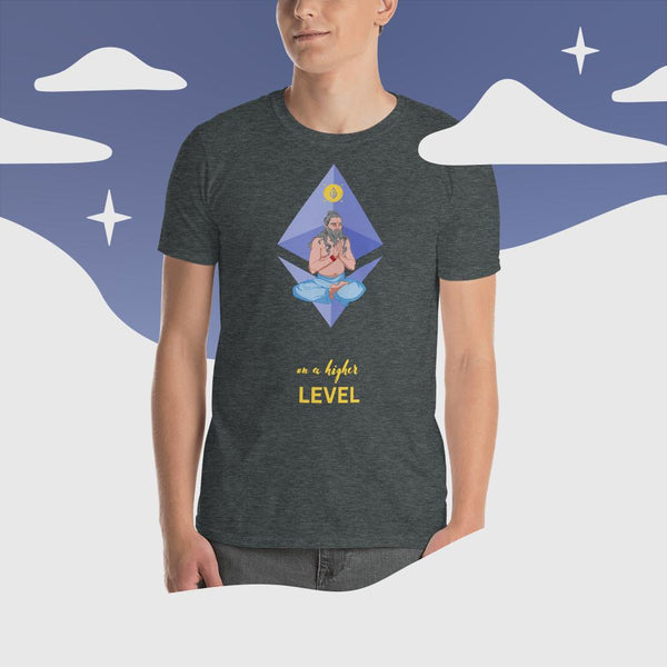 Ethereum: On a Higher Level Short-Sleeve Unisex T-Shirt - mycryptoloot