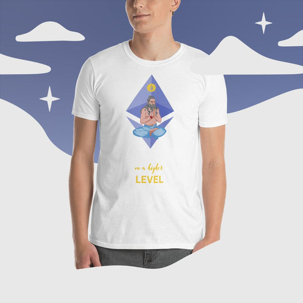 Ethereum: On a Higher Level Short-Sleeve Unisex T-Shirt - mycryptoloot