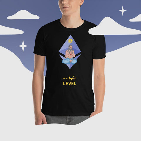 Ethereum: On a Higher Level Short-Sleeve Unisex T-Shirt - mycryptoloot