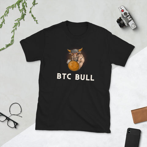 Bitcoin: BTC Bull WIN IT Short-Sleeve Unisex T-Shirt - mycryptoloot