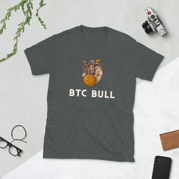 Bitcoin: BTC Bull WIN IT Short-Sleeve Unisex T-Shirt - mycryptoloot