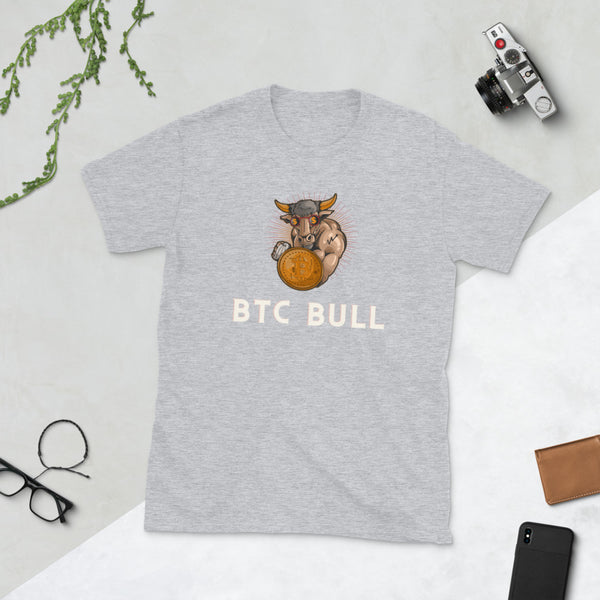 Bitcoin: BTC Bull WIN IT Short-Sleeve Unisex T-Shirt - mycryptoloot