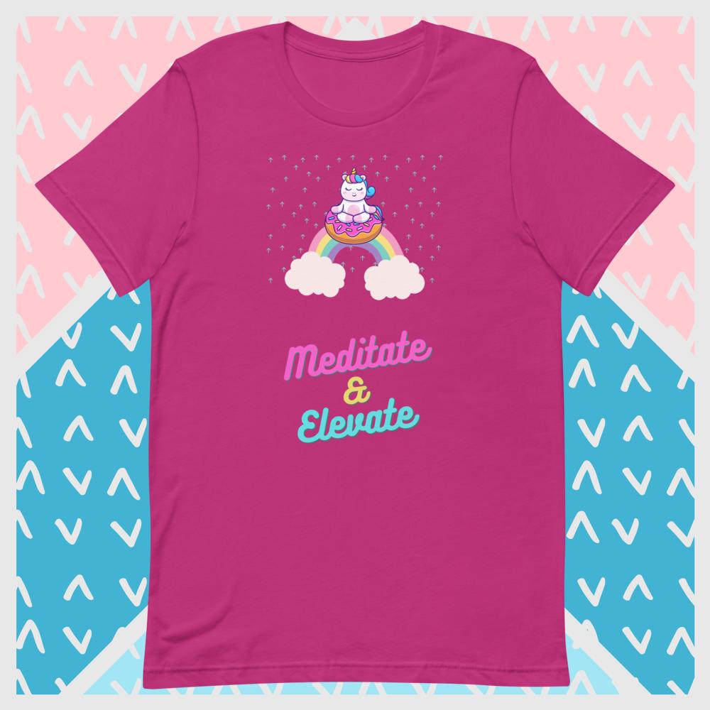 Uniswap: Meditate and Elevate Short-Sleeve Unisex T-Shirt - mycryptoloot